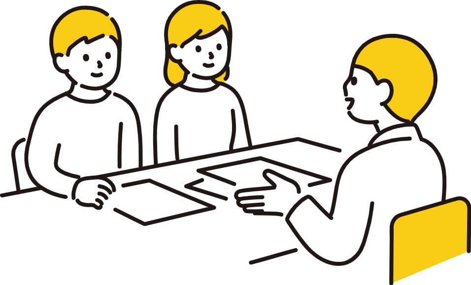 接客風景のイラスト