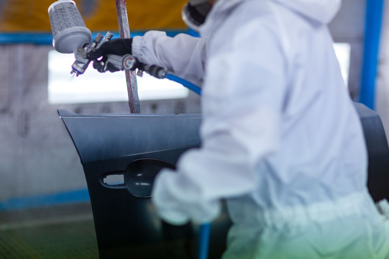 塗装作業の様子